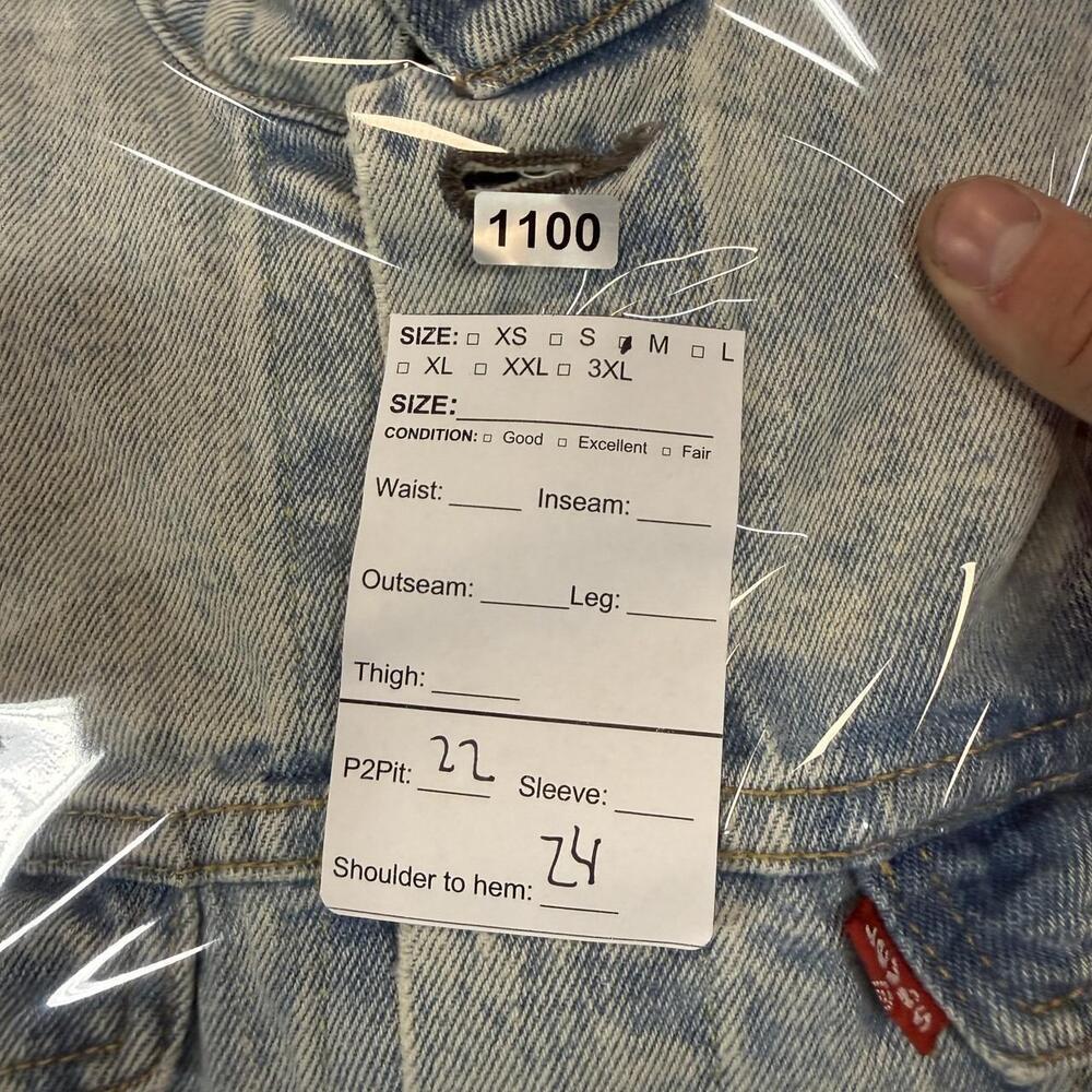 Levi's Men's Trucker Jacket denim trucker jacket 90s Blue Size M - Picture 5 of 5